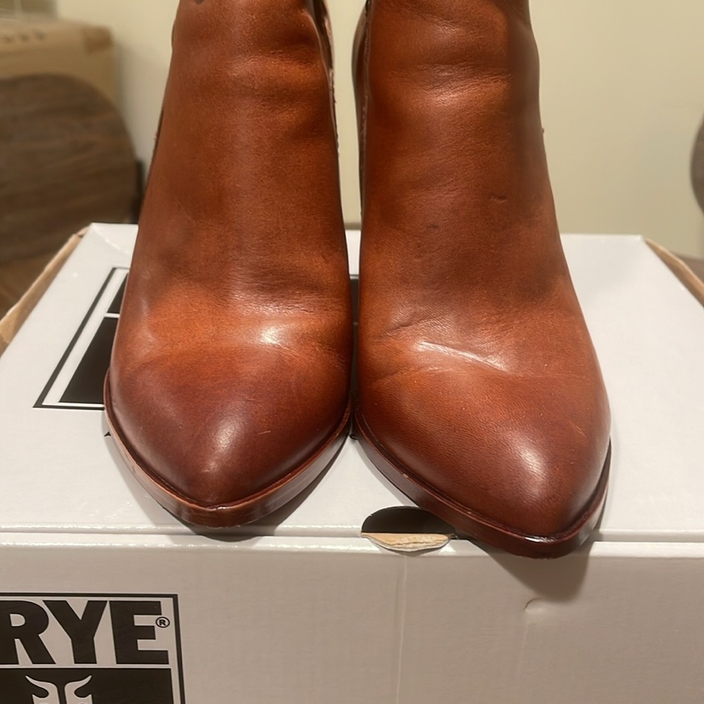 Frye Women's Heeled Boots in Rich Brown - Picture 2 of 16